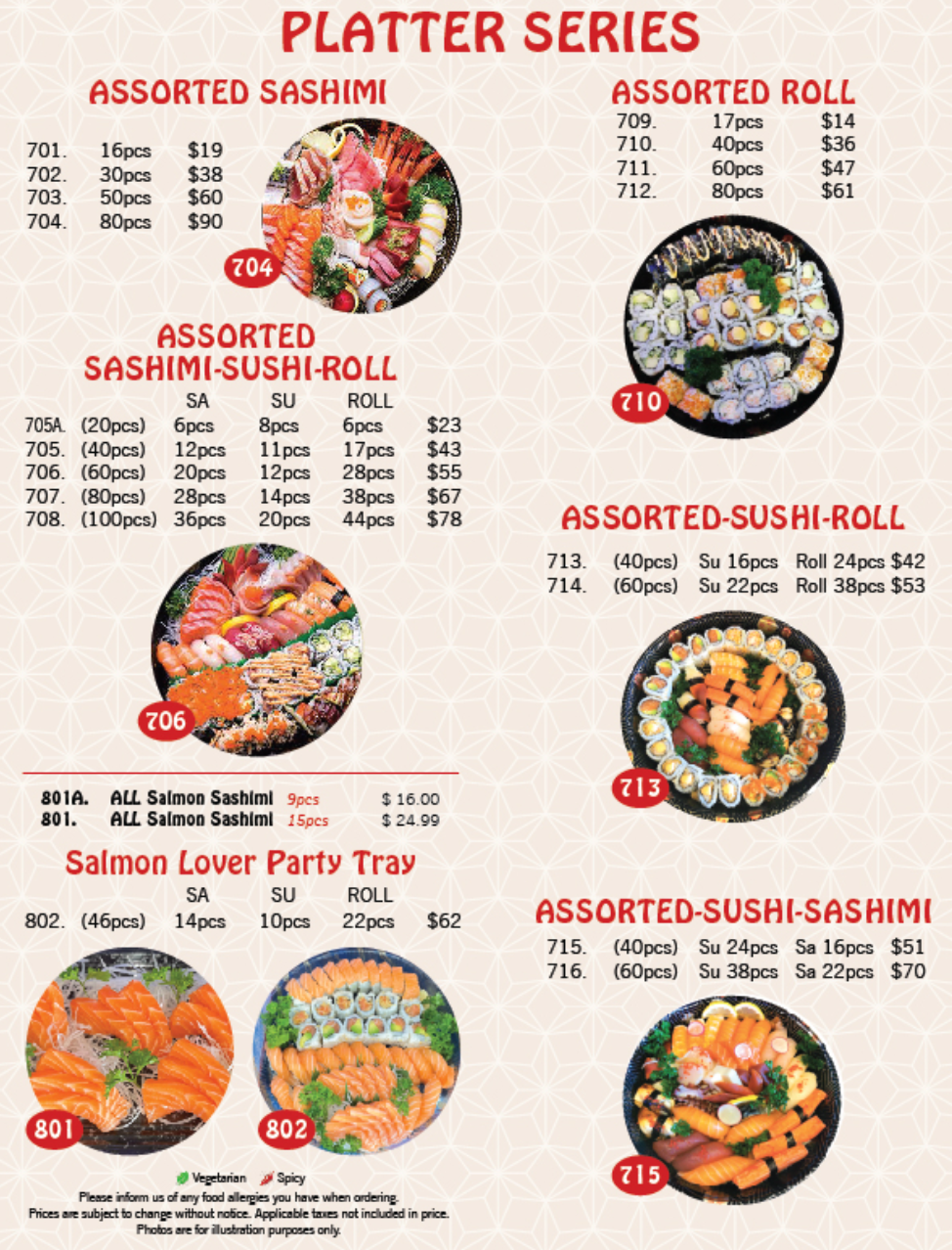 sushi menu