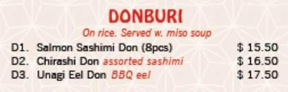 sushi menu